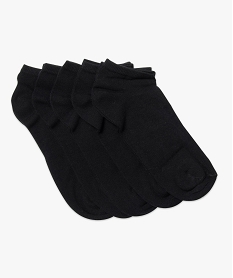 GEMO Chaussettes homme tige ultra-courtes (lot de 5) noir standard