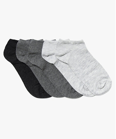 chaussettes femme ultra courtes unies (lot de 5) gris standard chaussettesU037801_1