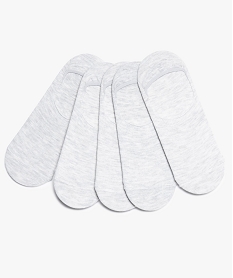 chaussettes femme invisibles unies (lot de 5) grisU038301_1