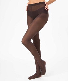 collants semi-opaques unis 50 deniers marron fonce collantsU038601_1