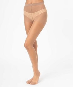 GEMO Collants femme voile 15 deniers (lot de 3) Beige