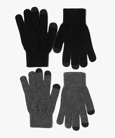 gants garcon compatibles ecrans tactiles (lot de 2 paires) gris standardU040401_1