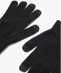 gants unis compatibles ecrans tactiles femme noir standardU040801_2
