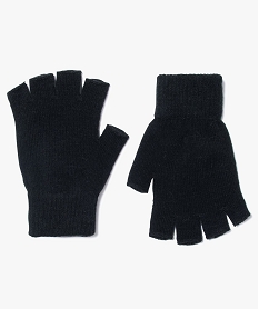 gants mitaines en maille fine femme noir standardU040901_1