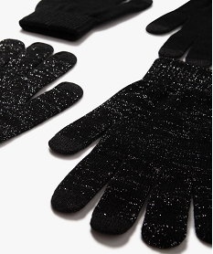 gants adaptes aux ecrans tactiles femme (lot de 2 paires) noir vifU041001_2
