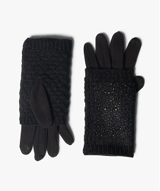gants et mitaines 2-en-1 avec strass noir autres accessoiresU041101_2
