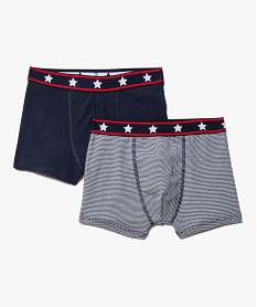 boxers garcon uni et raye (lot de 2) multicoloreU041801_1