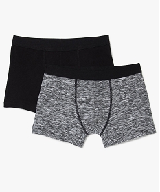 GEMO Boxer garçon uni et chiné (lot de 2) Gris