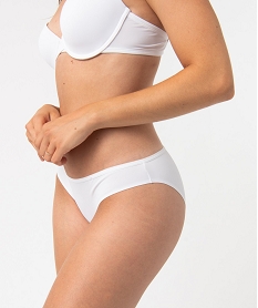 GEMO Culotte microfibre sans coutures femme (lot de 2) blanc standard