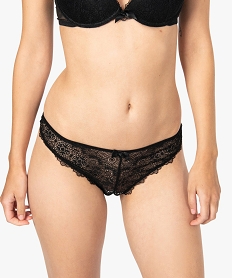 GEMO String femme dentelle et plumetis (lot de 2) noir standard