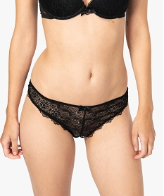 GEMO String femme dentelle et plumetis (lot de 2) Noir