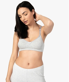 GEMO Soutien-gorge dallaitement en coton biologique Gris