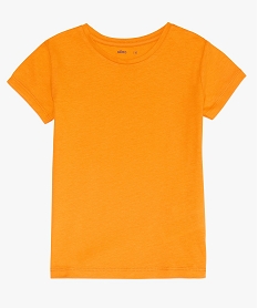 tee-shirt fille uni a manches courtes orangeU047801_1