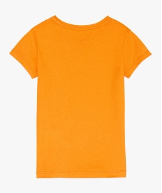 tee-shirt fille uni a manches courtes orangeU047801_2