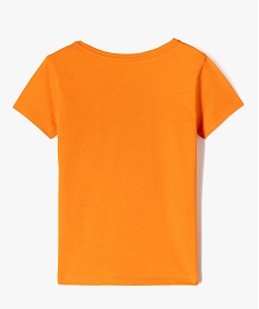 tee-shirt fille uni a manches courtes orangeU047801_3