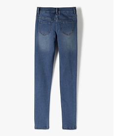jean fille coupe skinny en matiere extensible gris jeansU048701_3