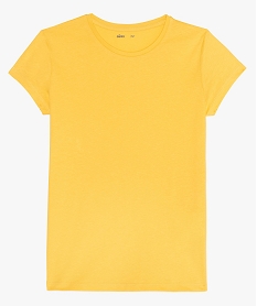 tee-shirt fille uni a manches courtes jaune tee-shirtsU049101_1