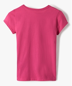 tee-shirt fille uni a manches courtes rose tee-shirtsU049201_3