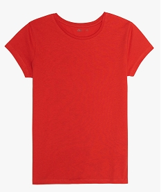 tee-shirt fille uni a manches courtes rouge tee-shirtsU049401_1