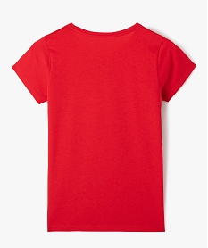 tee-shirt fille uni a manches courtes rouge tee-shirtsU049401_3