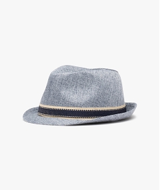 GEMO Chapeau bébé garçon forme trilby en denim Bleu