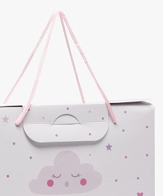 boite cadeau bebe fille avec motif nuage en carton recycle rose vifU049801_2