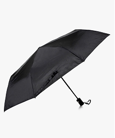 GEMO Parapluie femme pliable en toile unie noir standard