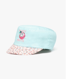 GEMO Casquette en toile imprimée et à paillettes bébé fille Bleu