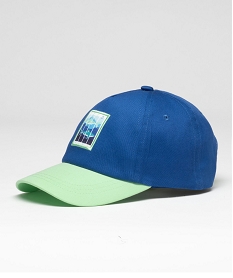 GEMO Casquette en coton bicolore à fermeture ajustable bleu standard