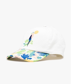 casquette fille imprime tropical blancU054301_1