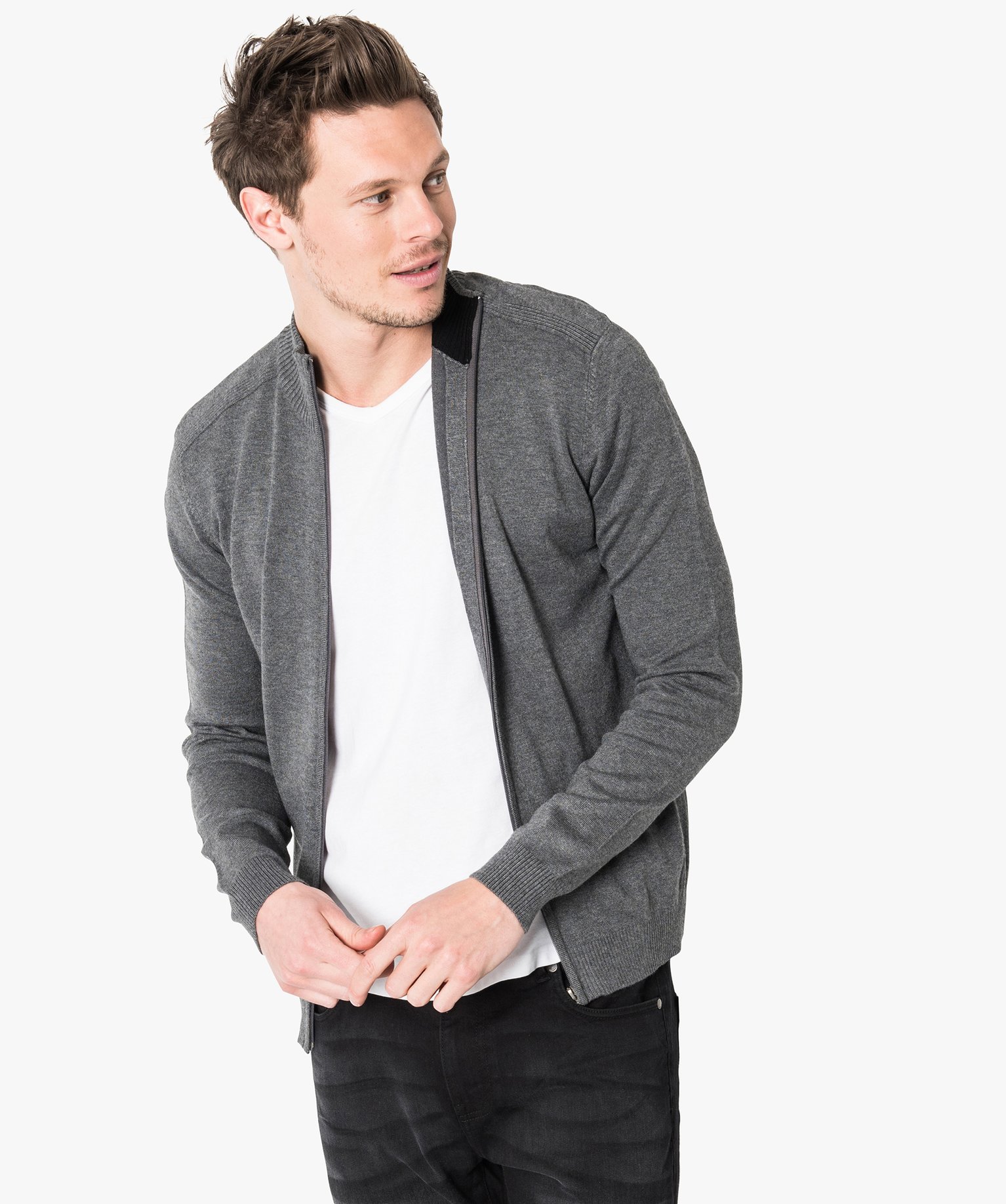 gilet homme manche longue