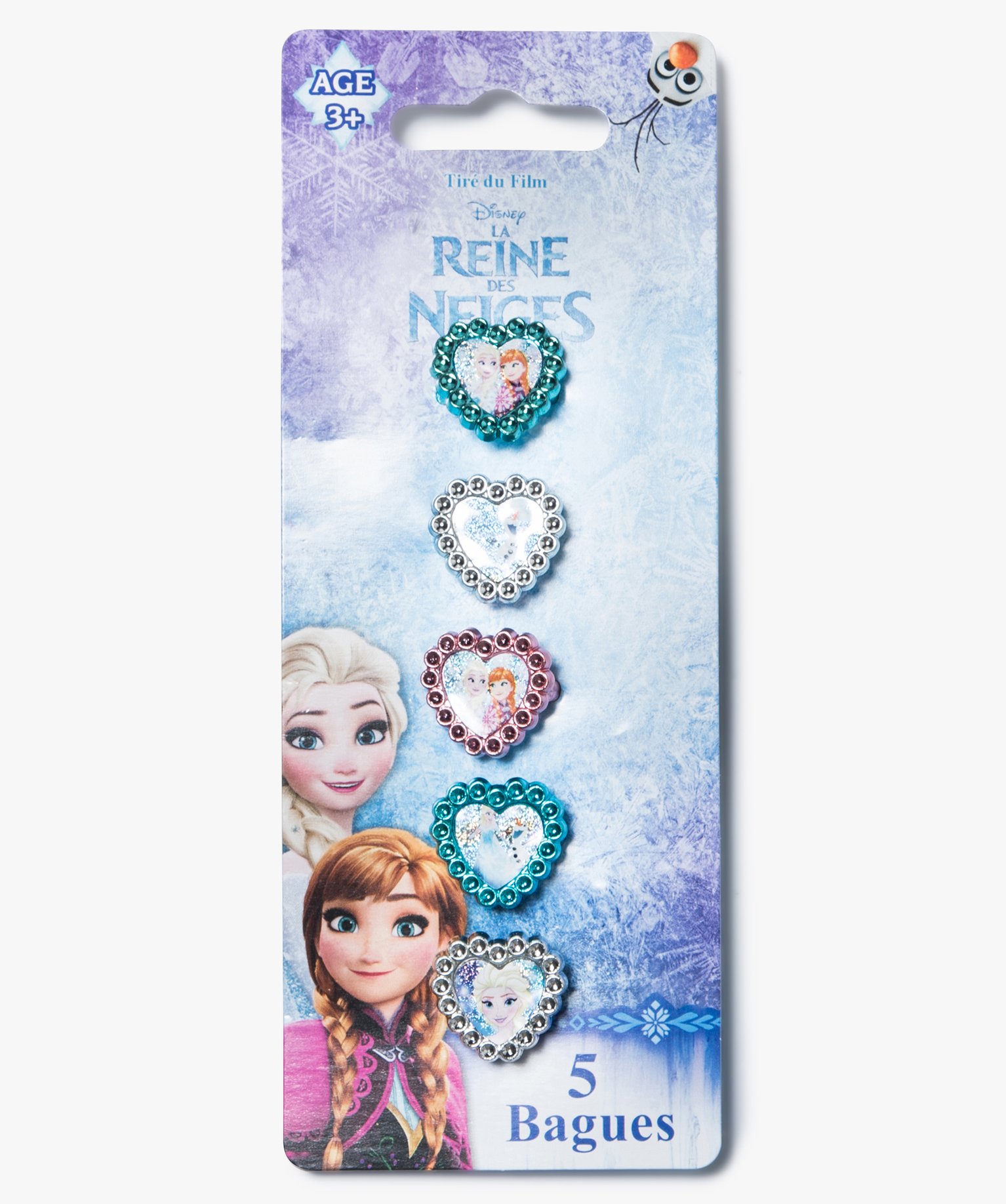 Gemo accessoires et sacs lot de 5 bagues la reine des neiges multicolore autres accessoires fille fille GEMO