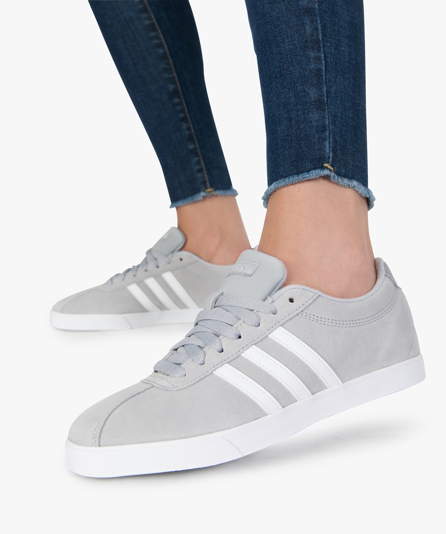 zakdoek Pastoor Schurk Gemo chaussures tennis femme dessus cuir a bandes contrastantes - adidas  bleu femme | GÉMO