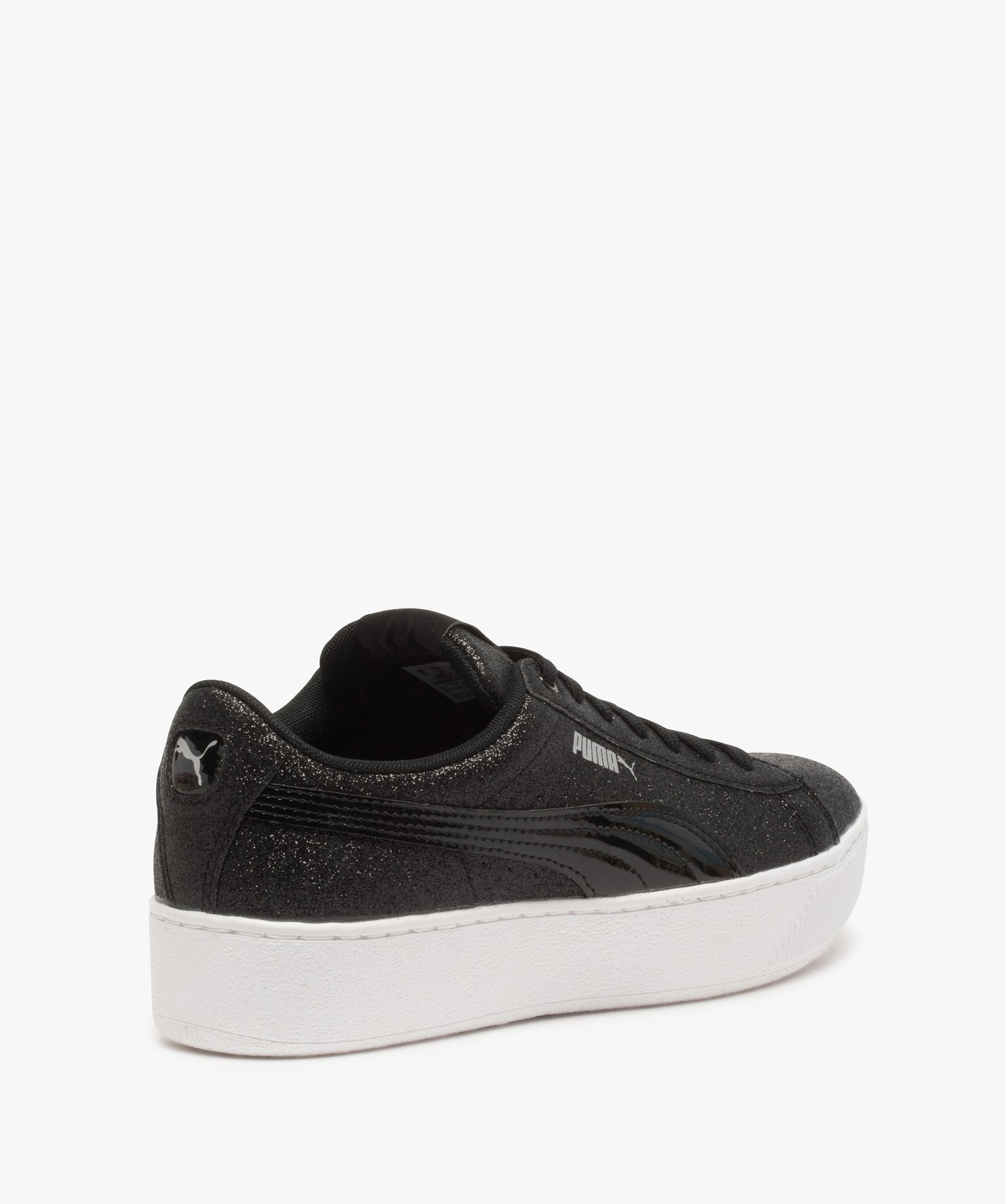 Gemo chaussures basket femme pailletee epaisse semelle puma noir femme GEMO