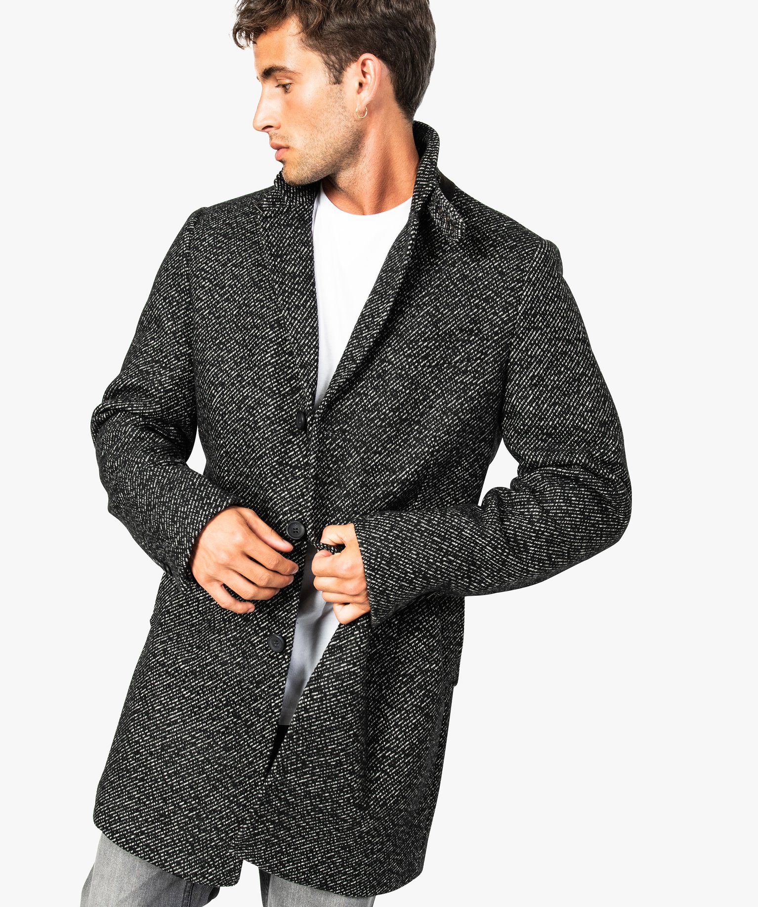 manteau en maille homme