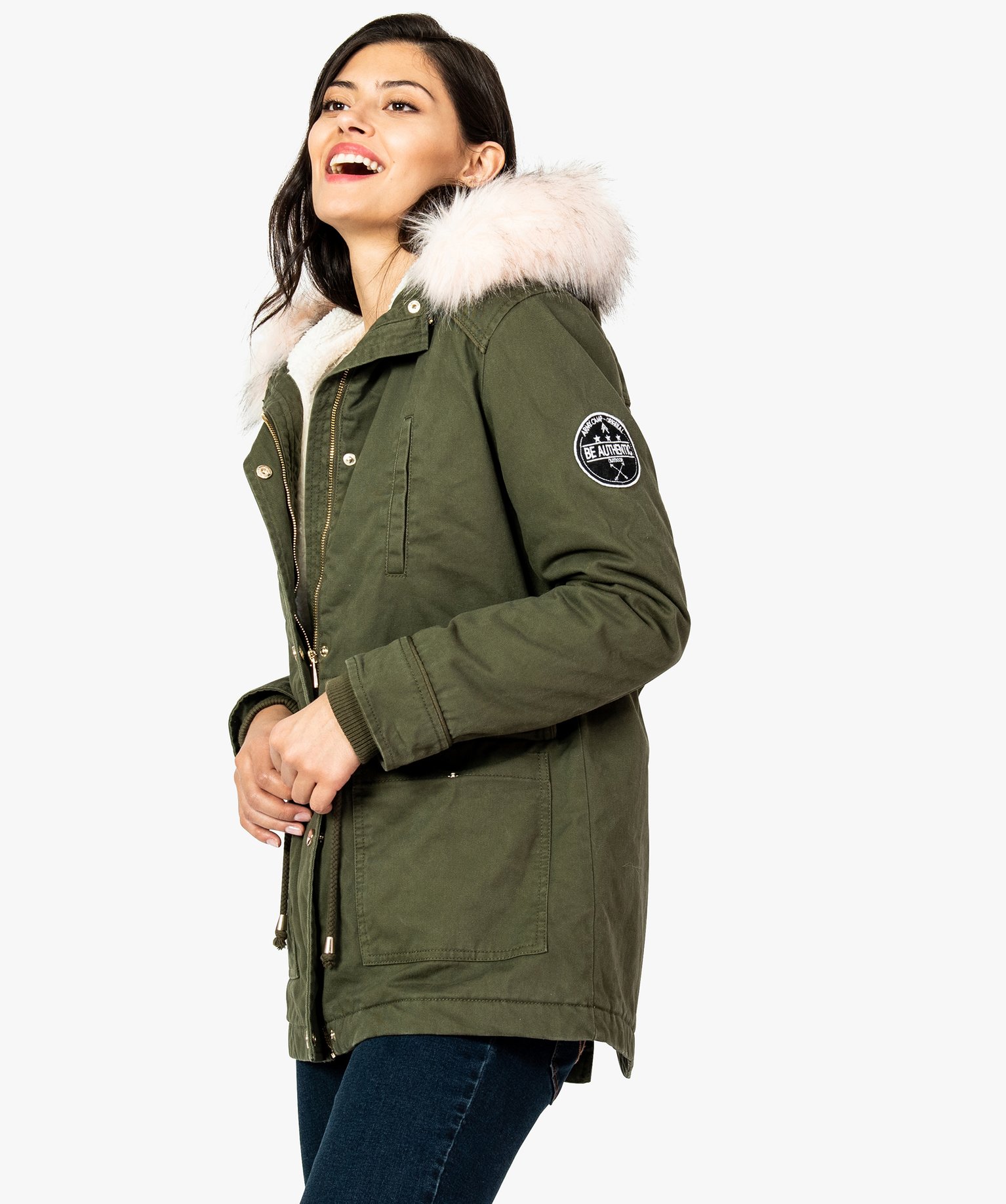 manteau parka vert