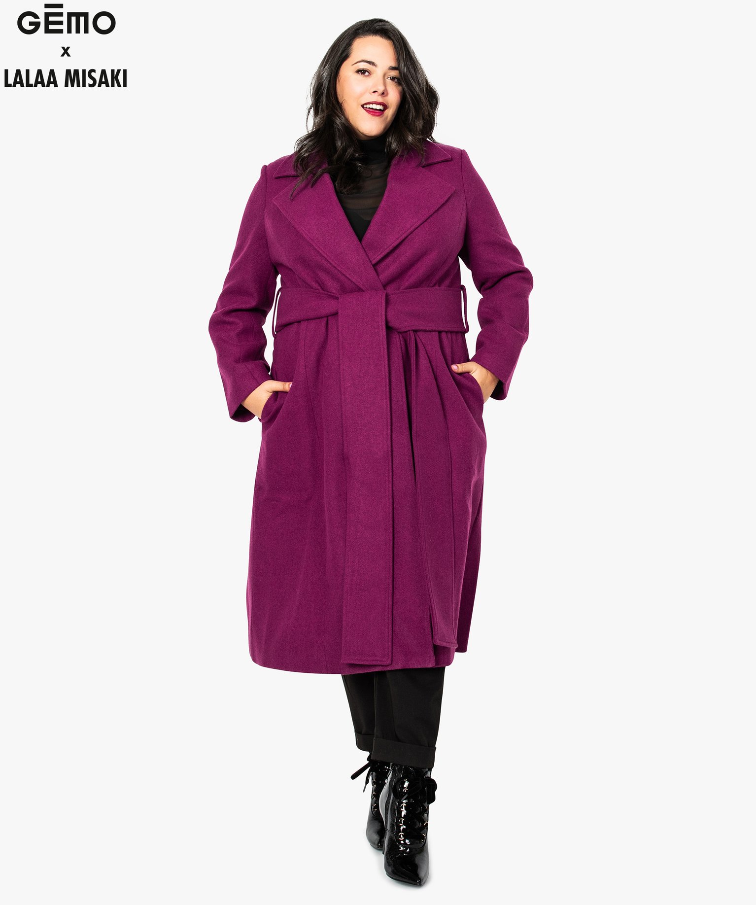 manteau violet femme grande taille