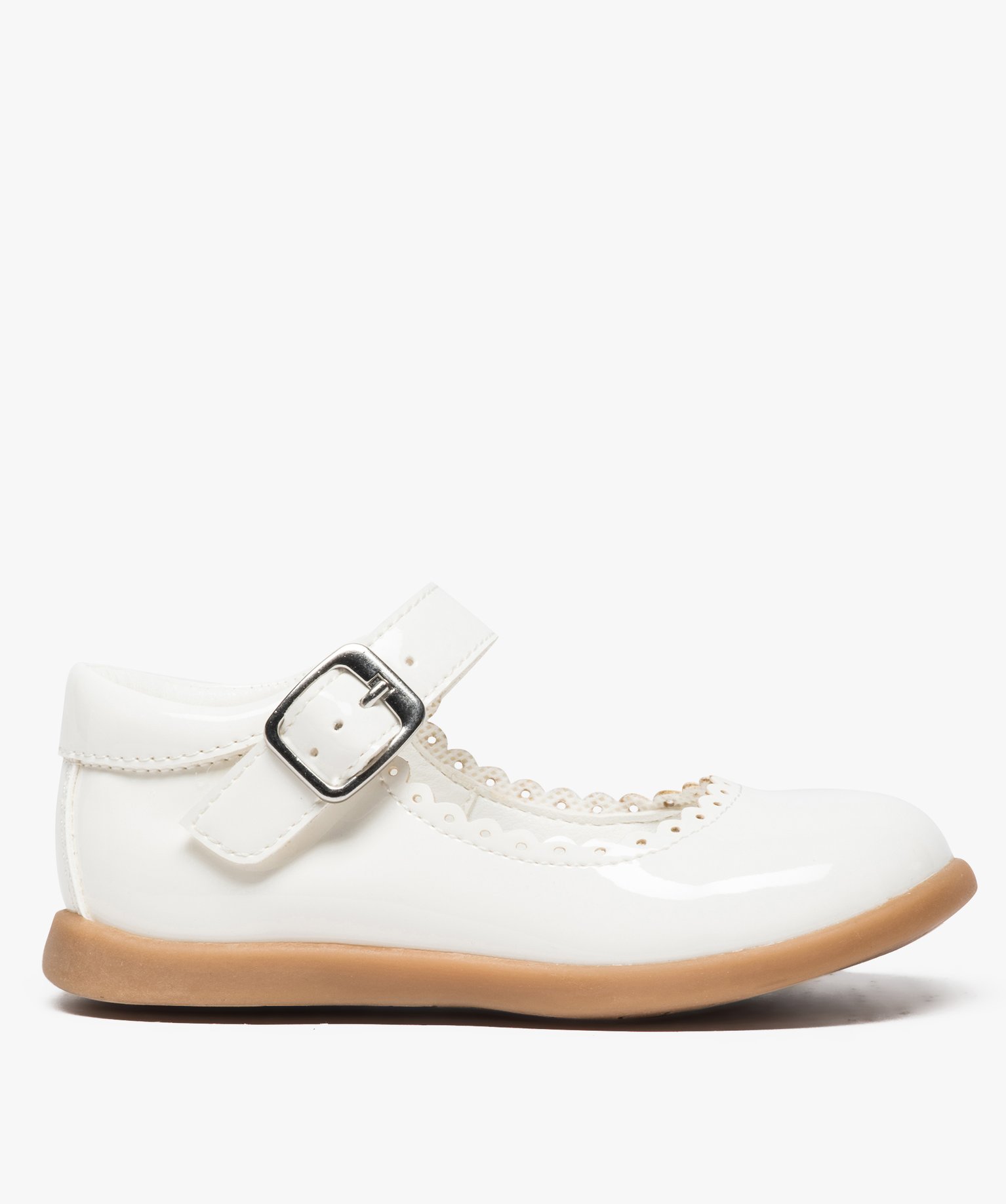 Gemo Chaussures Fille Ballerines Bebe Fille Forme Babies Vernies Blanc Ballerines Et Babies Bebe Gemo