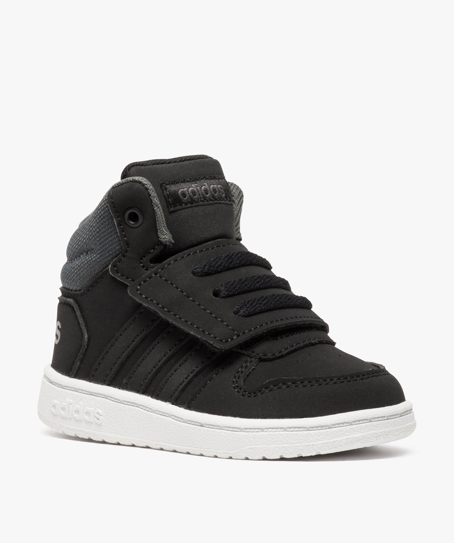 Gemo chaussures fille baskets garcon montantes a scratch adidas hoops mid noir baskets et tennis bebe GEMO