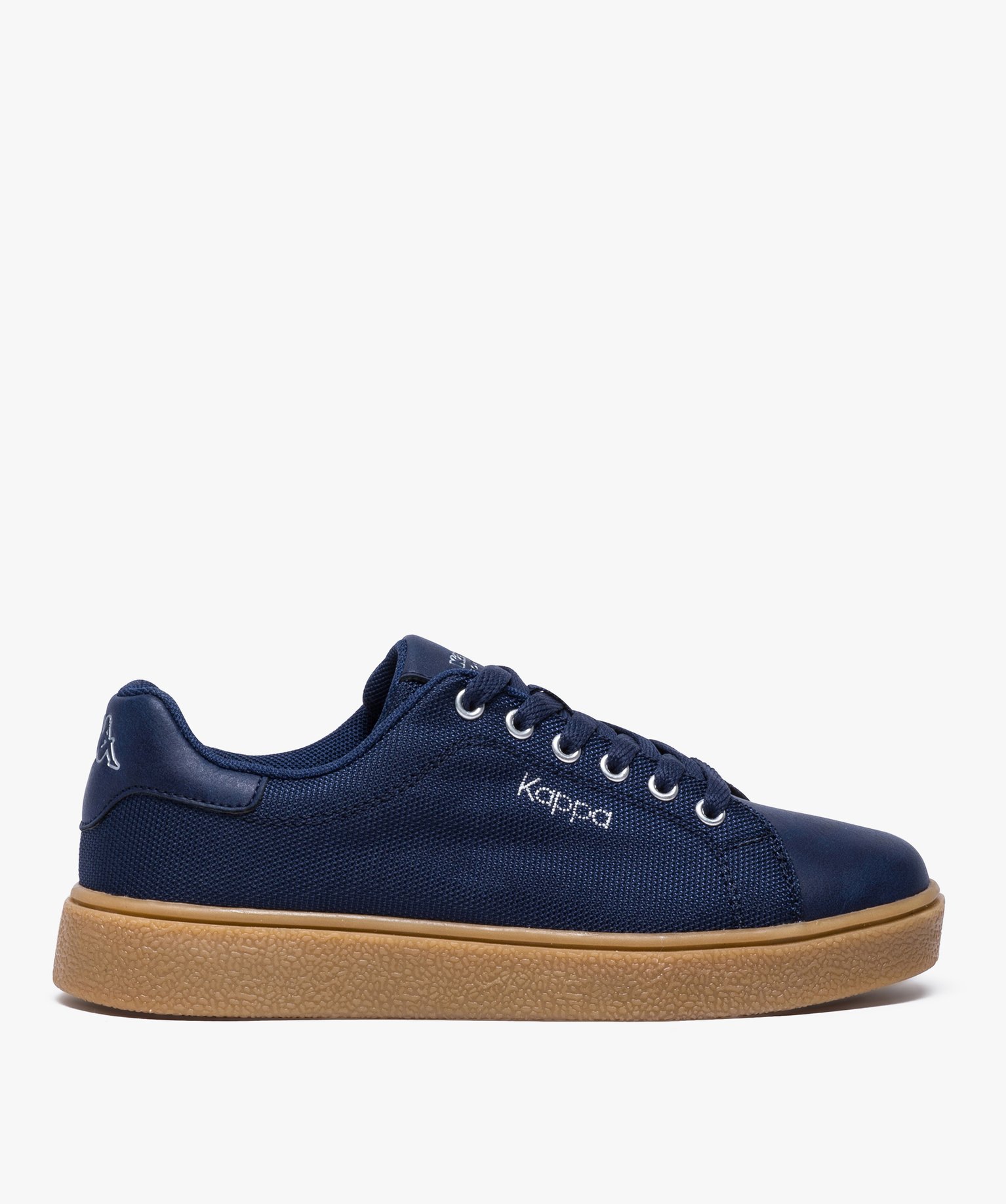 Gemo chaussures baskets femme a lacets et details contrastants kappa bleu femme GEMO