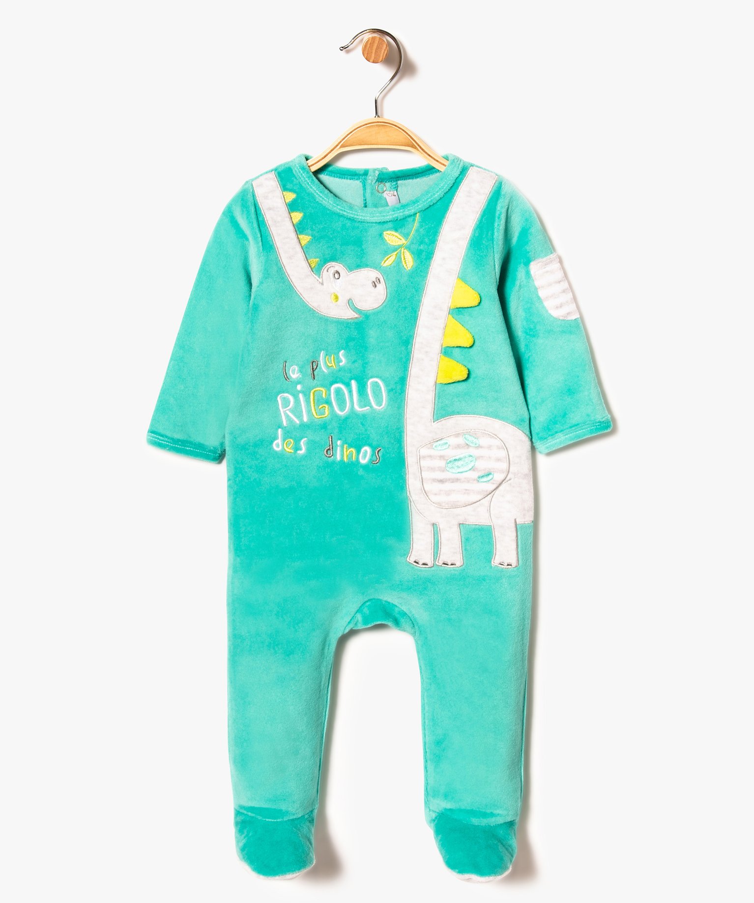 Pyjama Velours Garcon Vert