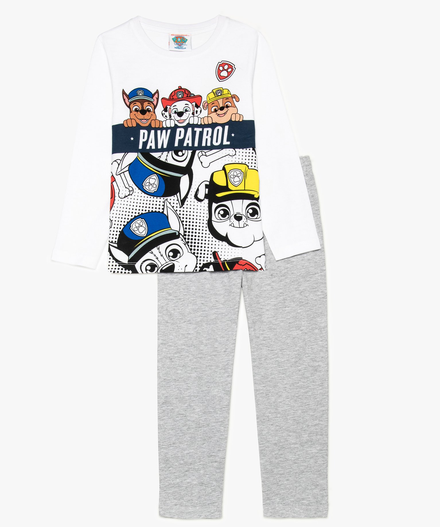Gemo sous vetements et nuit pyjama garcon avec haut imprime la patpatrouille multicolore pyjamas garcon GEMO