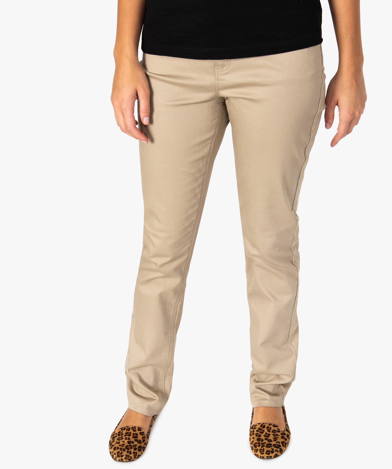 Pantalon femme sales stretch taille haute