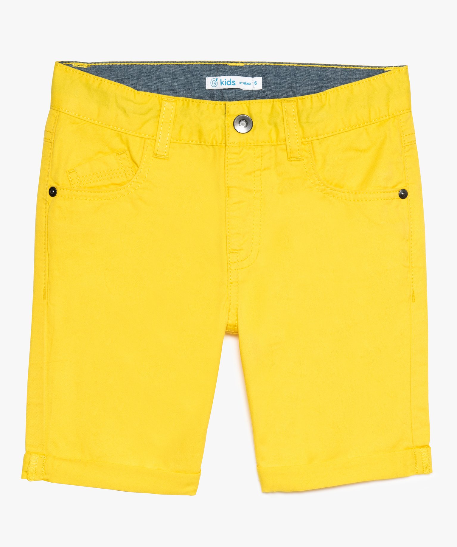 Bermuda garçon en coton twill imprimé à revers Gemo Garçon Vêtements Pantalons & Jeans Pantalons courts Bermudas 