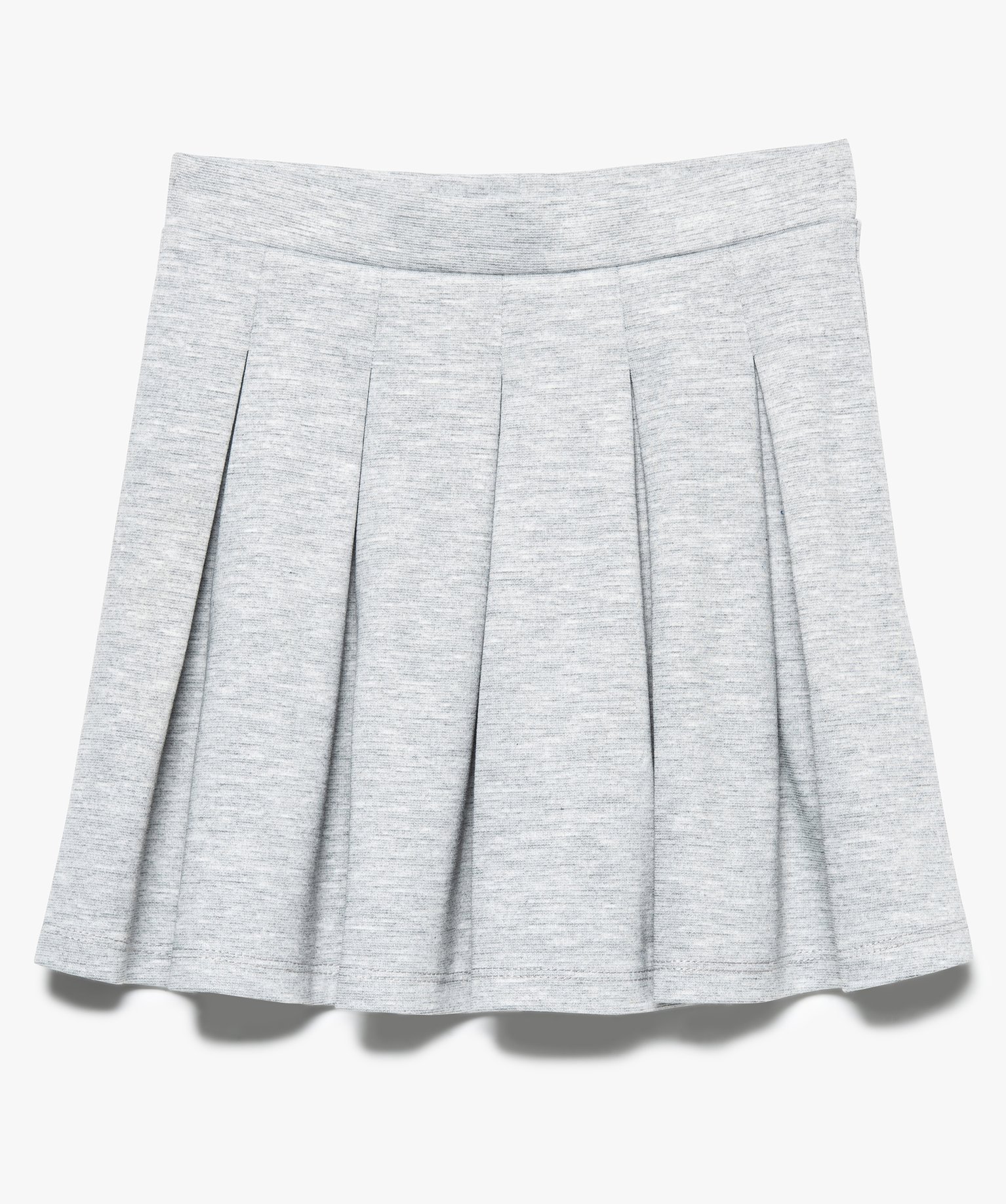 Gemo vetements jupe fille plissee en maille extensible gris fille GEMO