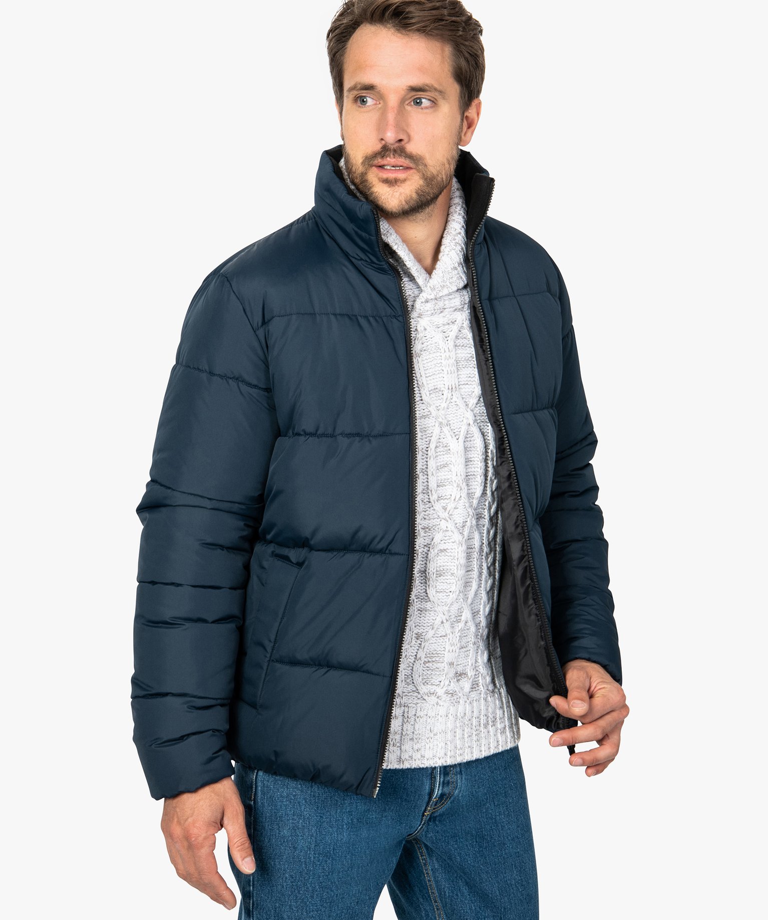 manteau doublé polaire homme