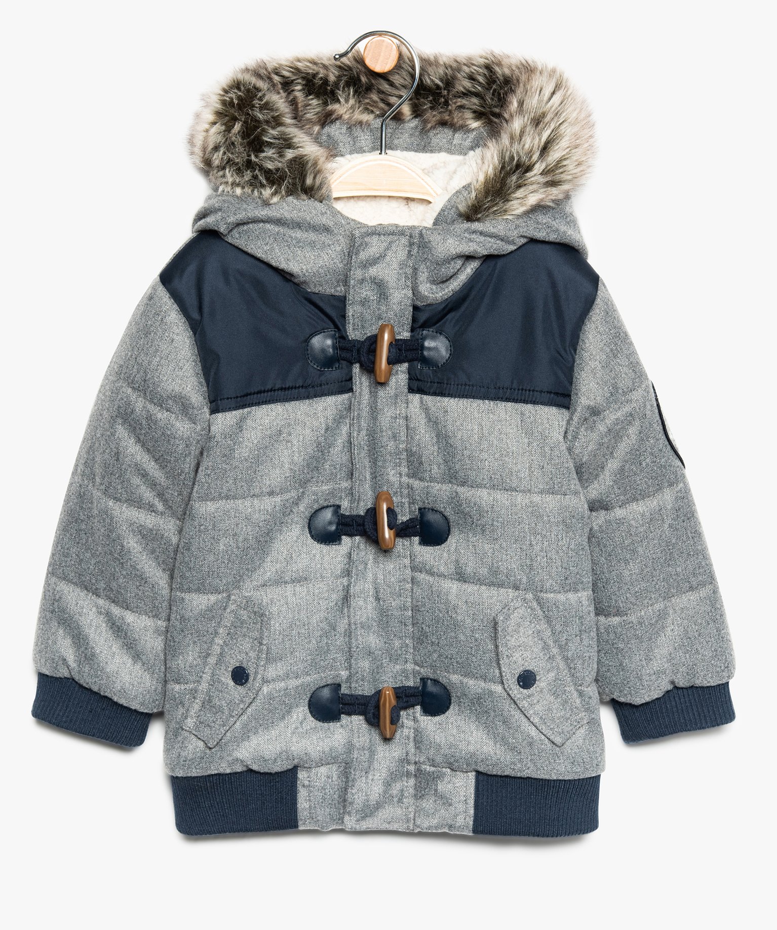 manteau bebe garcon gris