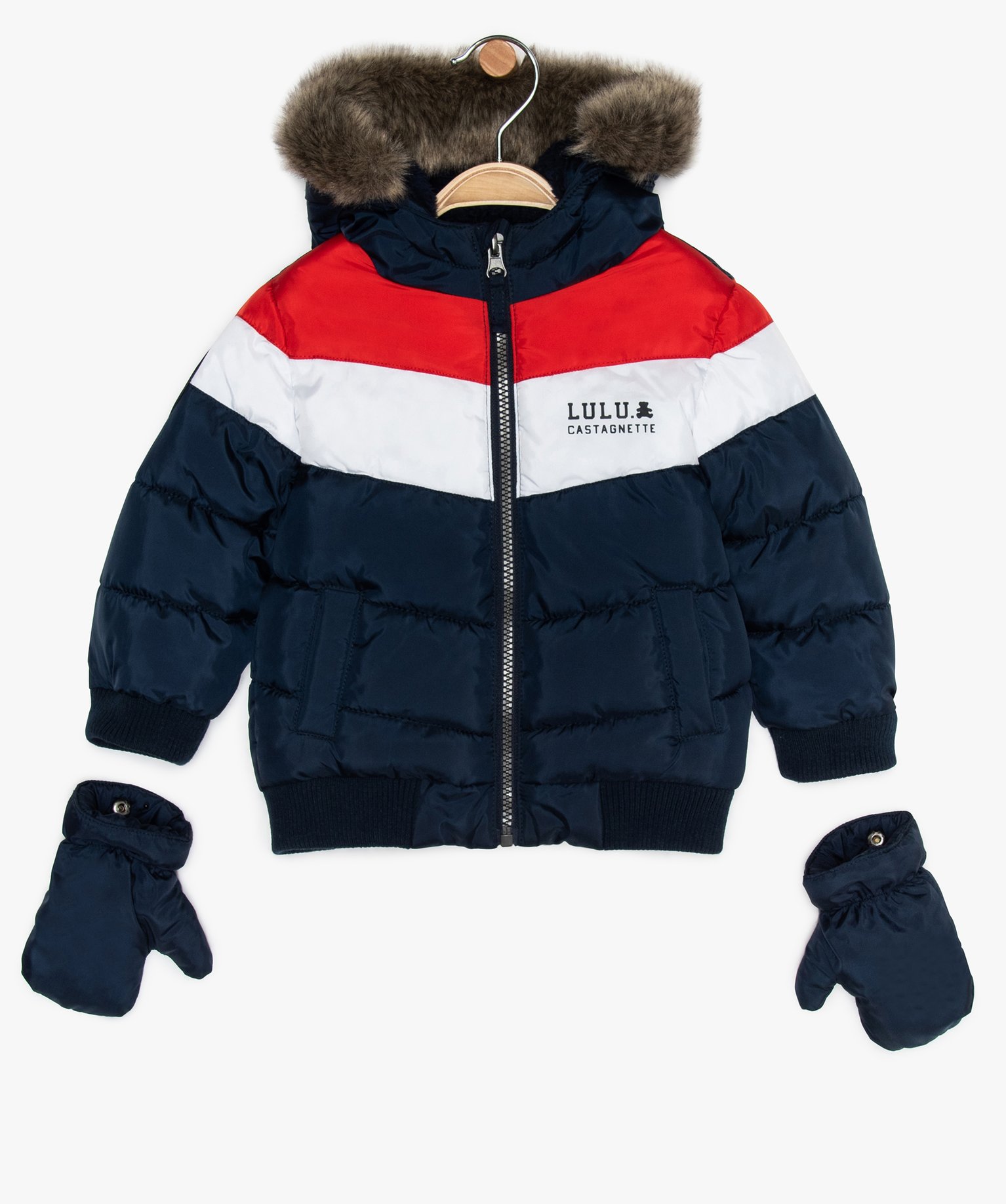 Gemo Vetements Garcon Blouson Bebe Garcon Doublure Chaude Lulu Castagnette Bleu Bebe Gemo