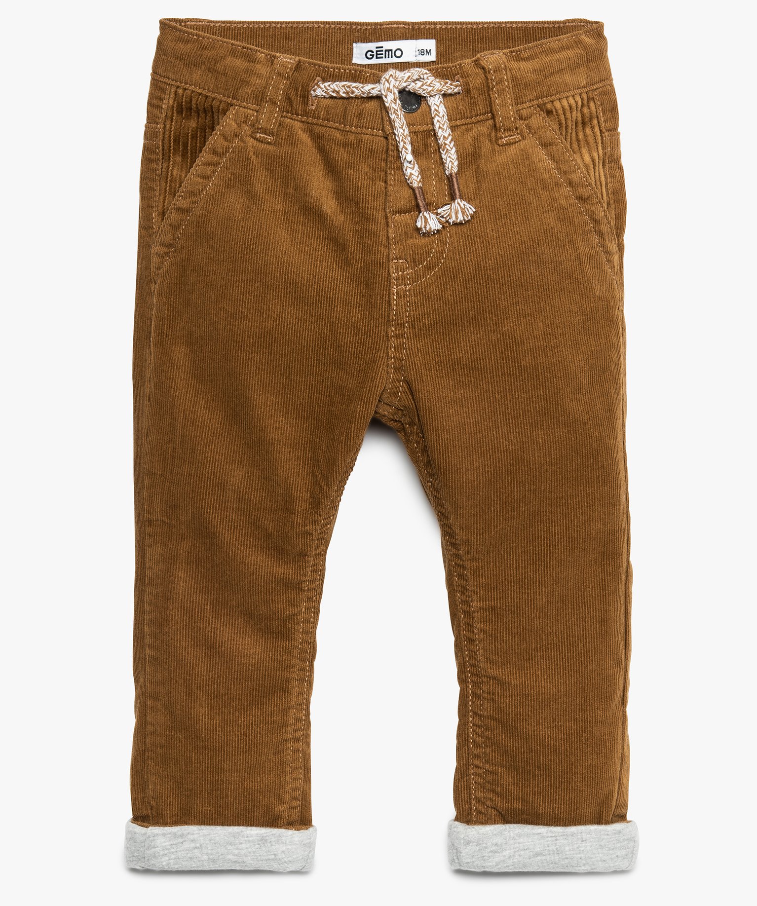 Gemo Vetements Garcon Pantalon Bebe Garcon En Velours Double Jersey Brun Bebe Gemo Gemo Vetements Garcon Pantalon Bebe Garcon En Velours Double Jersey Brun Bebe Gemo