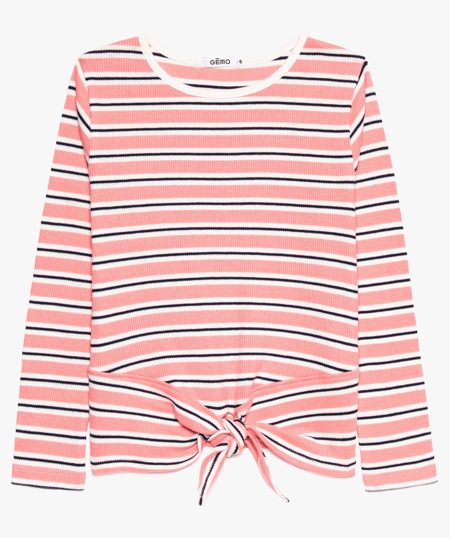 Tee-shirt bébé fille en maille côtelée imprimé Gemo Vêtements Tops & T-shirts T-shirts Manches courtes 